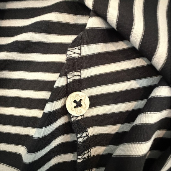 Turtleson Polo Shirt Men's XL Black & White Collared Striped Short Sleeve Golf - Picture 7 of 10